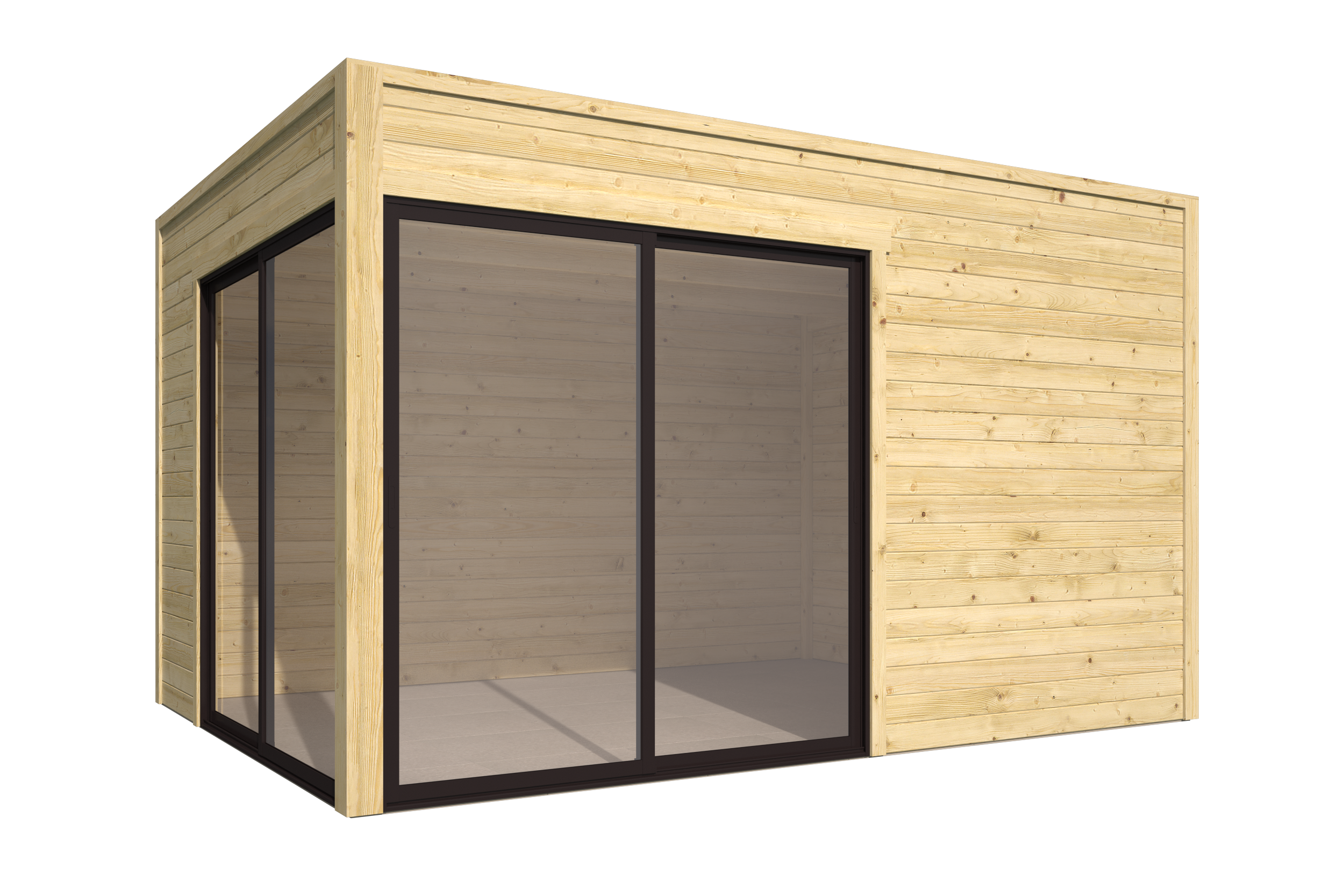 Blokhut - Tuinhuis Rico | 28 mm | vuren grijs geïmpregneerd