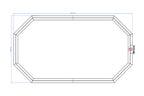 Luxe houten zwembad Cas Abou 814 x 460 x 138 cm