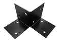 Pergola vloerelement voor 15 x 15 cm palen, zwart gepoedercoat, incl. bevestigingsset