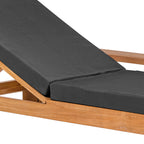 Teak sunlounger Danau, incl. kussen