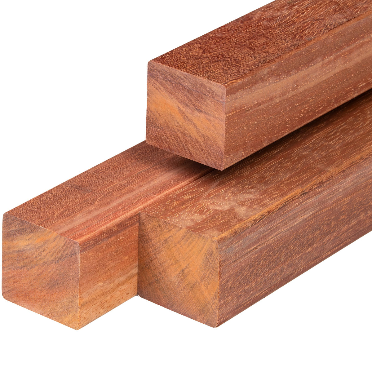 Angelim vermelho hardhout paal 8,5 x 8,5 x 400 cm geschaafd, ongepunt, 4 ronde hoeken
