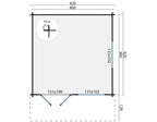 Blokhut - Tuinhuis Inge | 44 mm | vuren onbehandeld