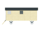 Circuswagen Angelo | 19mm | vuren onbehandeld | 600 x 240 cm | excl. onderstel