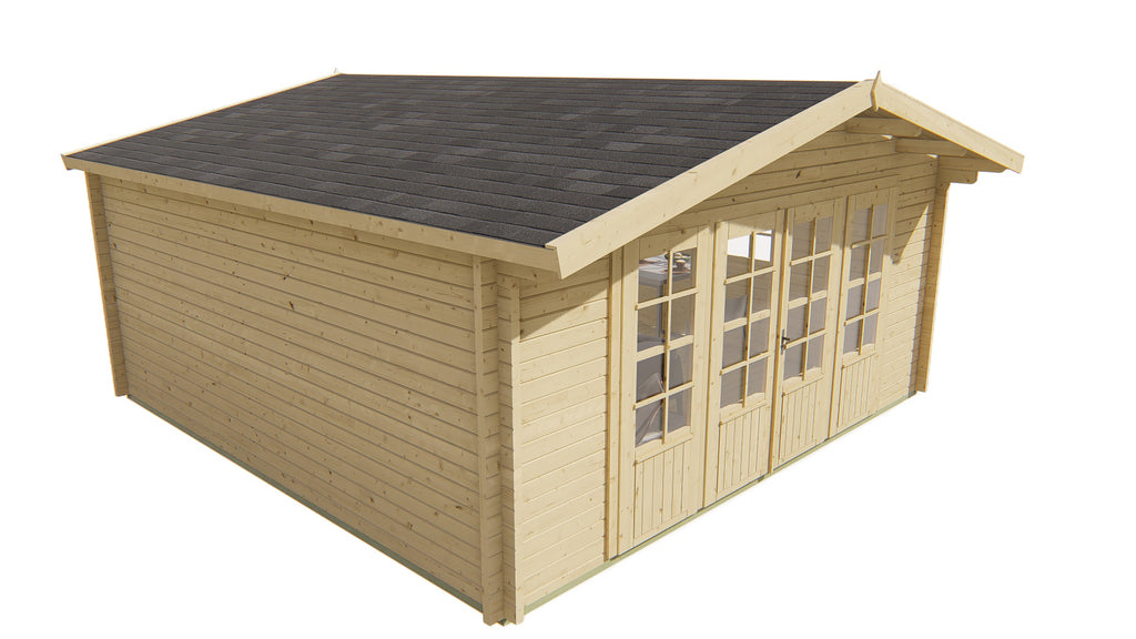 Blokhut - Tuinhuis Southampton | 58 mm | vuren Red Class Wood geïmpregneerd