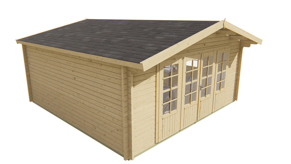 Blokhut - Tuinhuis Southampton | 58 mm | vuren Red Class Wood geïmpregneerd