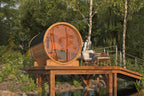 Saunabarrel | Ø205 x 300 cm | 42 mm | Thermowood | met panorama raam