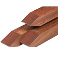 Angelim vermelho hardhout paal 8,5 x 8,5 x 275 cm geschaafd, gepunt, 4 ronde hoeken