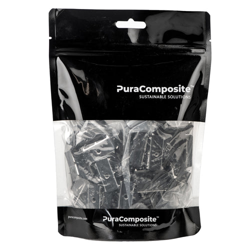 PuraFix vlonderplank clip RVS zwart voor blinde bevestiging - set 100 stuks