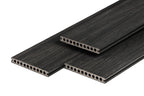 PuraShield composiet vlonderplank 2,3 x 21,0 x 400 cm, ebony black, semi-massief, fijne houtnerf, clip systeem