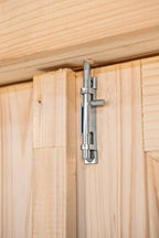 Dubbele deur+kozijn, vuren, enkel glas D1