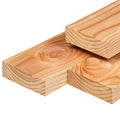 Douglas ligger 6,5 x 24,0 x 600 cm, gedroogd, geschaafd, 4 ronde hoeken