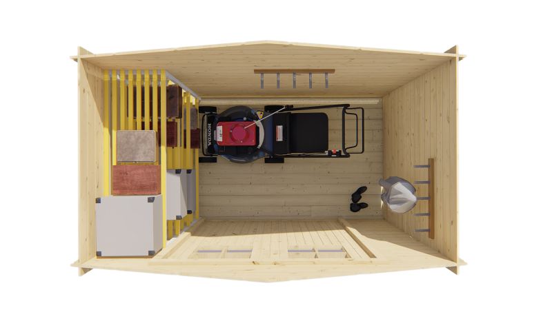 Blokhut - Tuinhuis Malva 2.0 | 19 mm | vuren grijs geïmpregneerd