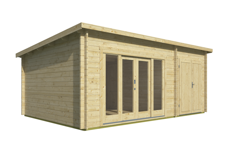 Blokhut - Tuinhuis Meg | 44 mm | bruin geïmpregneerd