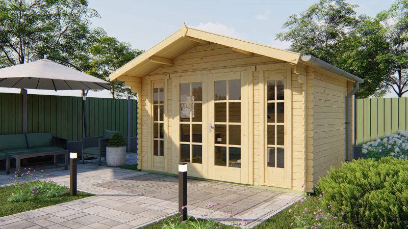 Blokhut - Tuinhuis Mimir | 28 mm | Red Class Wood geïmpregneerd