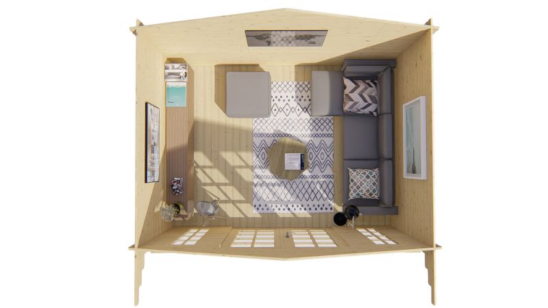 Blokhut - Tuinhuis Mimir | 28 mm | Red Class Wood geïmpregneerd