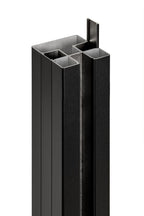 PuraFence aluminium paal incl. paalkap 7,5 x 7,5 x 250 cm, zwart