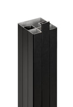 PuraFence aluminium paal incl. paalkap 7,5 x 7,5 x 250 cm, zwart