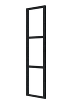 Steellook glaswand B45 x H212 cm, zwart