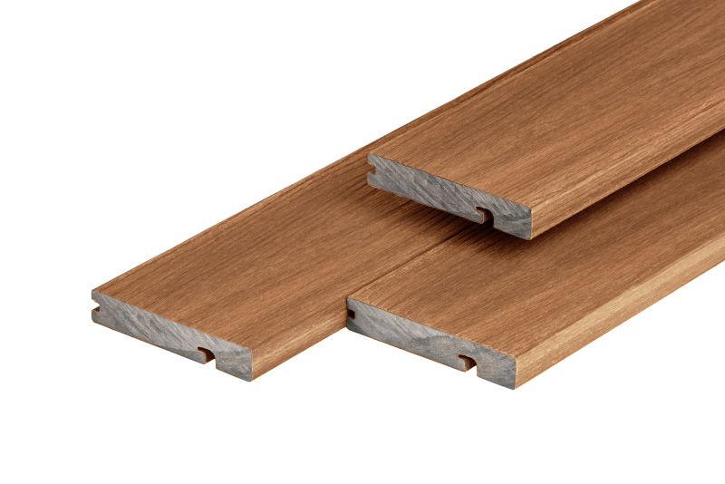 PuraShield composiet vlonderplank kantplank 2,3 x 13,8 x 300 cm clip systeem, Teak