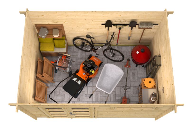 Blokhut - Tuinhuis Ulmod | 28 mm | bruin geïmpregneerd