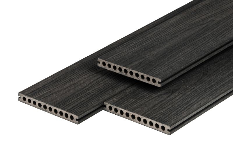 PuraShield composiet vlonderplank 2,3 x 21,0 x 400 cm clip systeem, semi-massief, Ebony Black