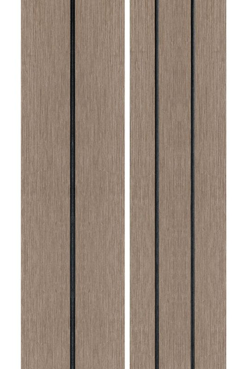 PuraDock composiet vlonderplank 2,2 x 14,6 x 390 cm, light grey, massief, 1 zijde 1 groef, 1 zijde 2 groeven, fijne houtnerf, clip systeem