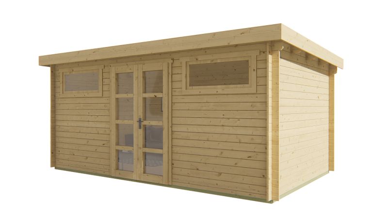 Blokhut - Tuinhuis Zerja | 28 mm | groen geïmpregneerd