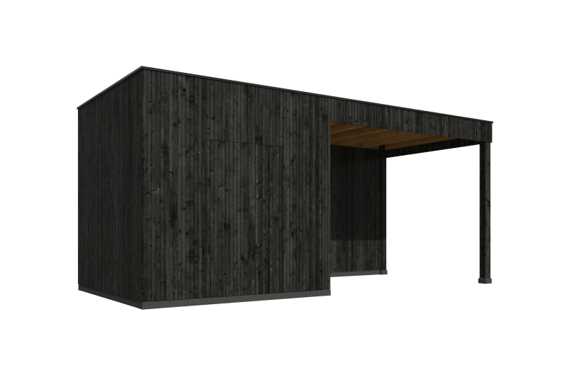 KubeLine + luifel 380 x 687 cm, zwart