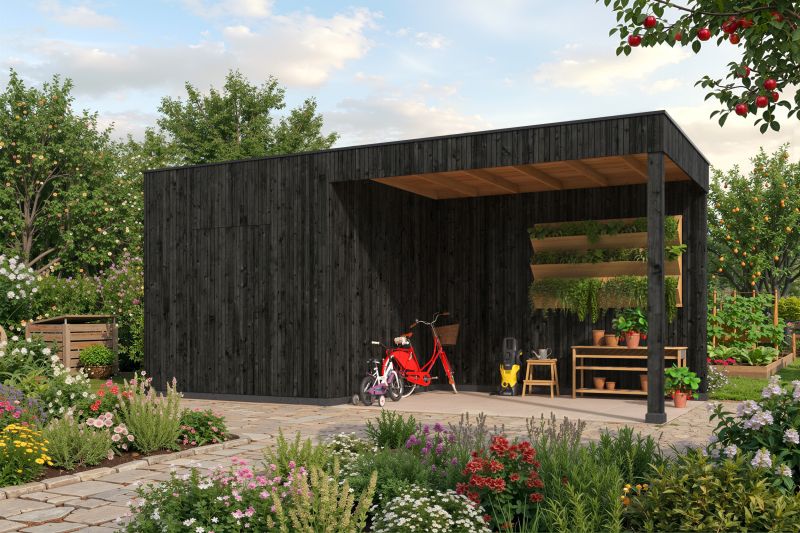 KubeLine + luifel 280 x 687 cm, zwart